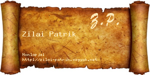 Zilai Patrik névjegykártya